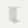 Hanah Home Mesa Auxiliar Filinta, Estilo Escandinavo, Mesita Moderna Blanca, 30x63x40cm, Ideal Salón y Dormitorio